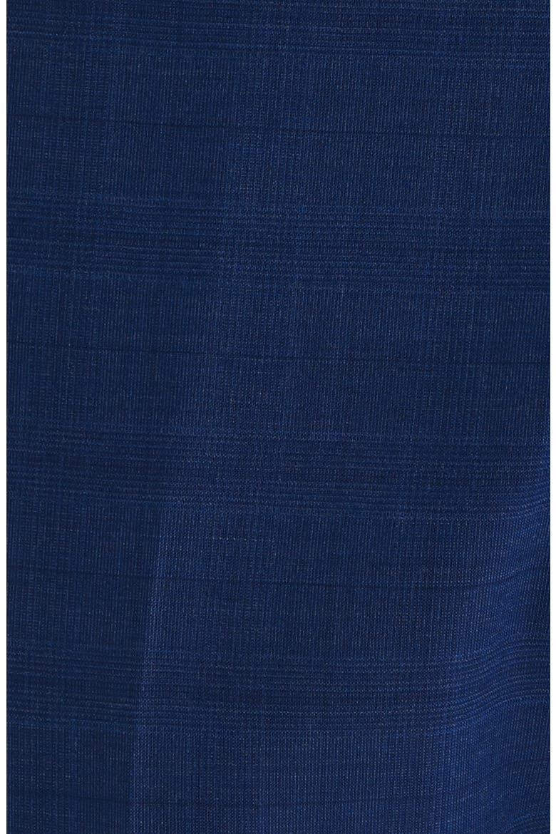 Noah Navy Glen Check Flat Front Wool & Cotton Dress Pants, Alternate, color, NAVY