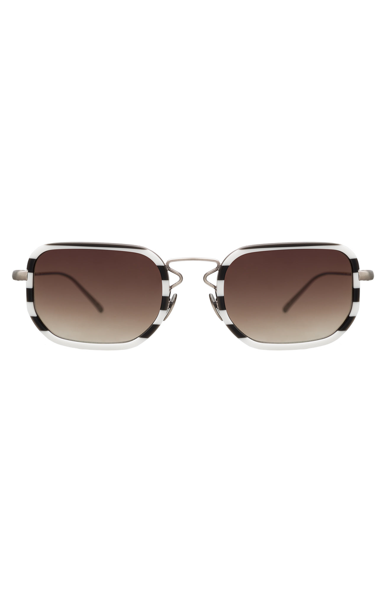 Lyndon Eyewear Venetian Sunglasses, Main, color, Black White / Brown