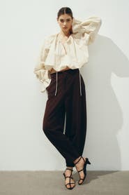 H&M Jersey Barrel-leg Trousers