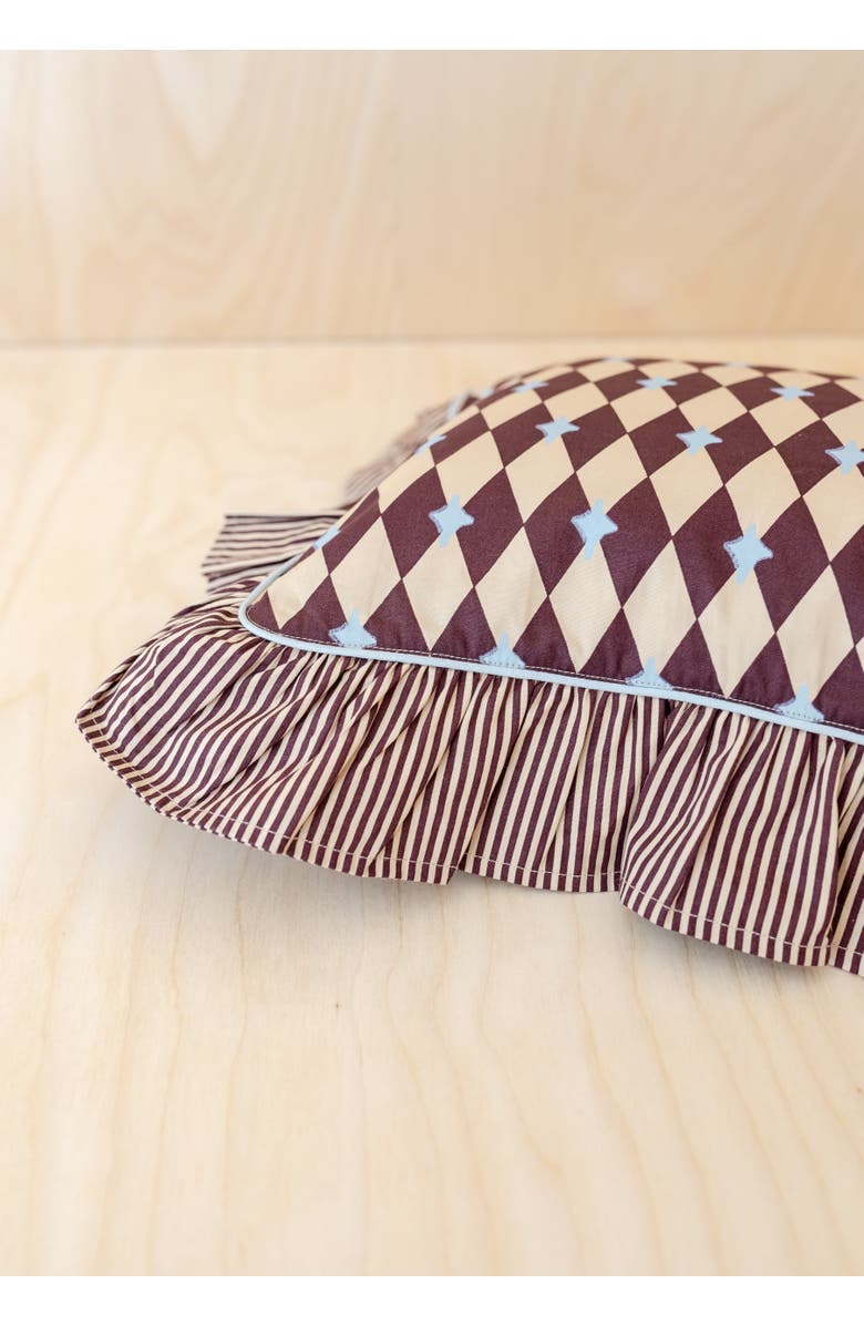 TBCo Cotton Harlequin PIllowcase, Alternate, color, Camel Harlequin