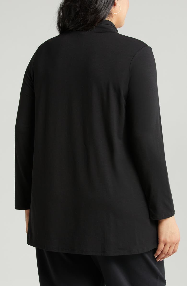 Eileen Fisher Scrunch Neck Long Sleeve Tunic T-Shirt, Alternate, color,