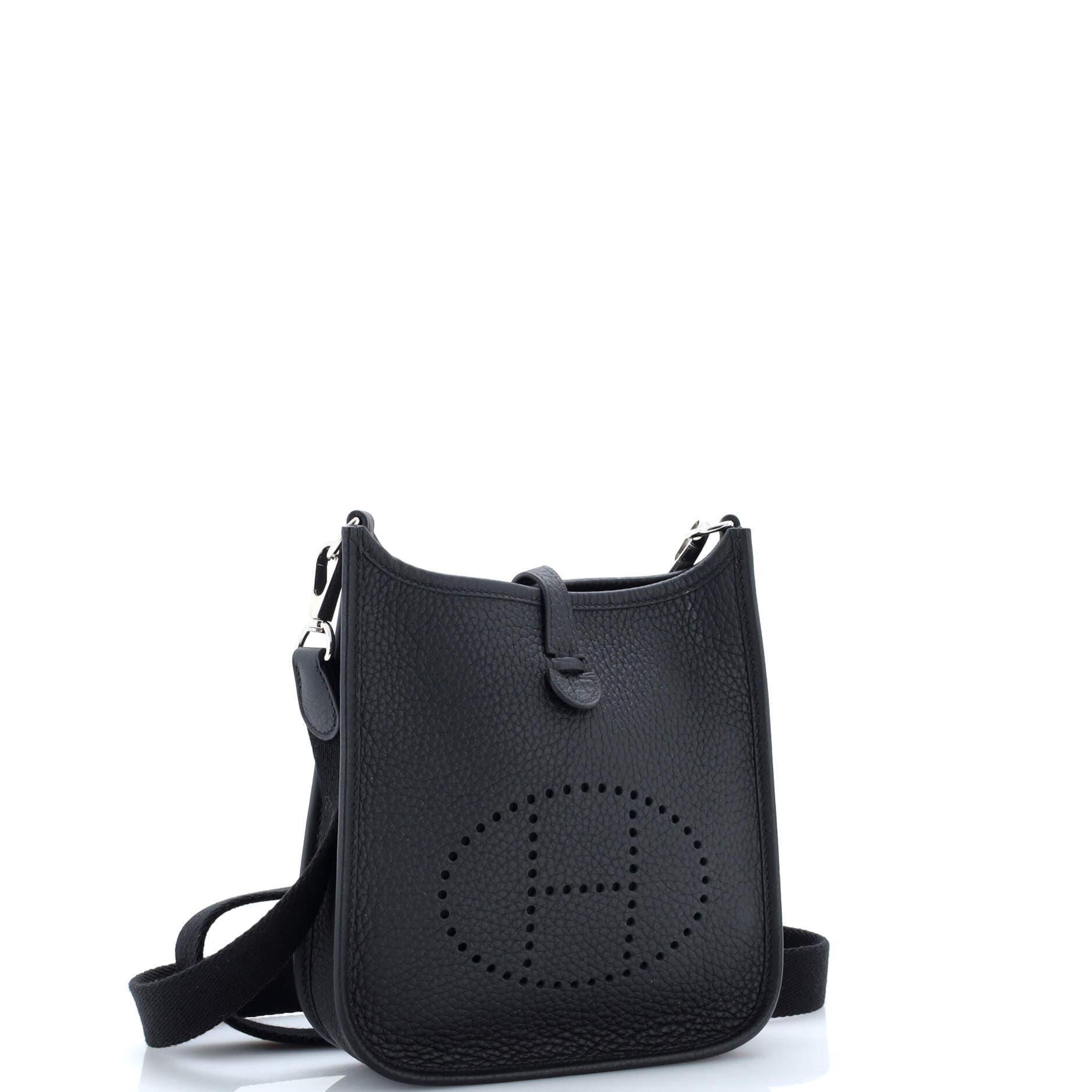 Pre-Owned Hermes Evelyne Bag Gen III Clemence TPM, Alternate, color, Noir