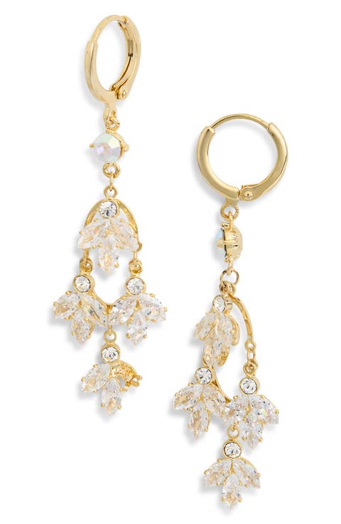 Nadine Cubic Zirconia Flower Drop Earrings