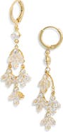 EYE CANDY LOS ANGELES Nadine Cubic Zirconia Flower Drop Earrings