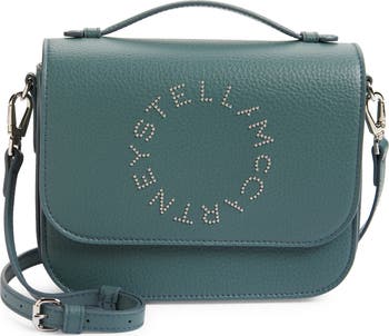Stella McCartney Studded Logo Faux Leather Crossbody Bag