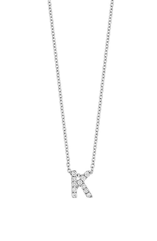 Bony Levy Diamond Pavé Initial Pendant Necklace In 18k White Gold - K