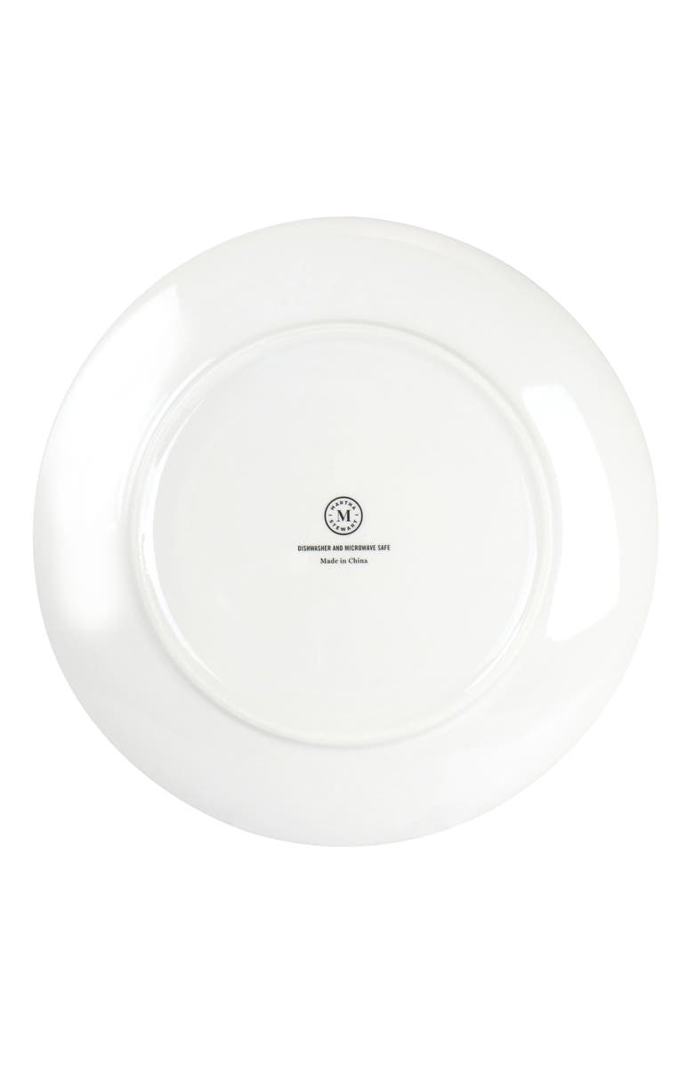 MARTHA STEWART 12 Piece Banded Fine Ceramic Dinnerware Set, Alternate, color, Baby Blue