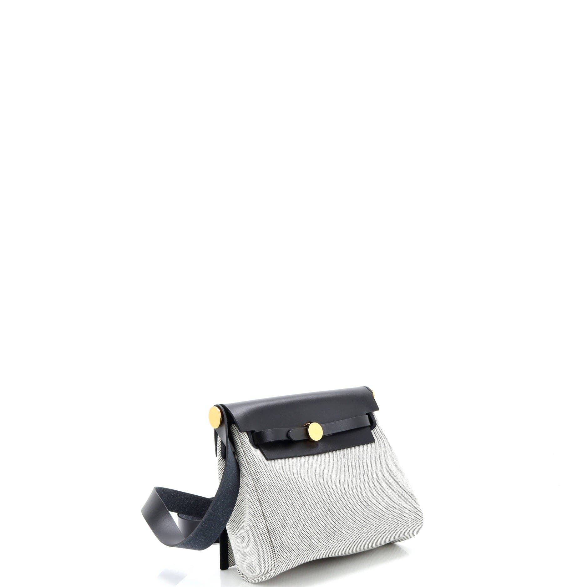 Pre-Owned Hermes Herbag Zip Toile and Leather 20, Alternate, color, Bleu Indigo