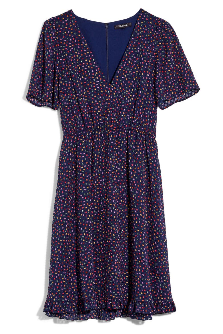 Sugar Dot Flutter Sleeve Dress, Alternate, color, CONFETTI DOT DARK NIGHTFALL