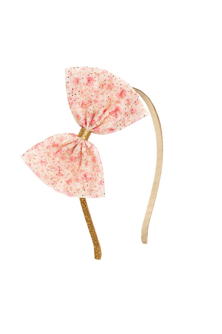 Ditsy Floral Tulle Bow Headband, Main, color, Multicolor