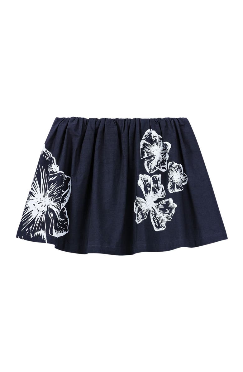 maje Short cotton skirt, Alternate, color, Navy