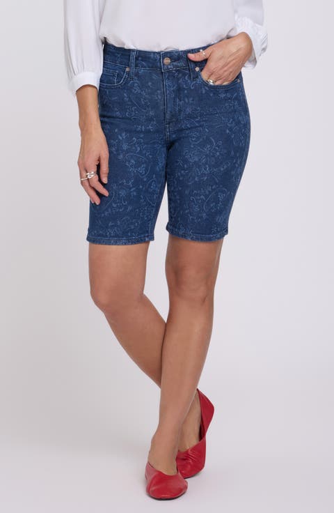 Ella Side Slit Denim Shorts (Regular & Petite)