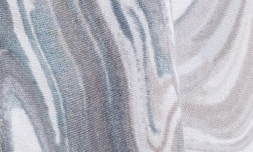 Area Stars Swirl Print Scarf In Blue