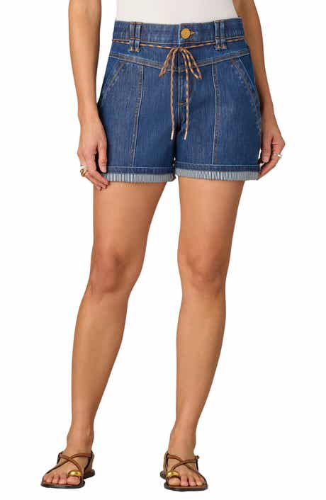 Denim Drawstring Shorts