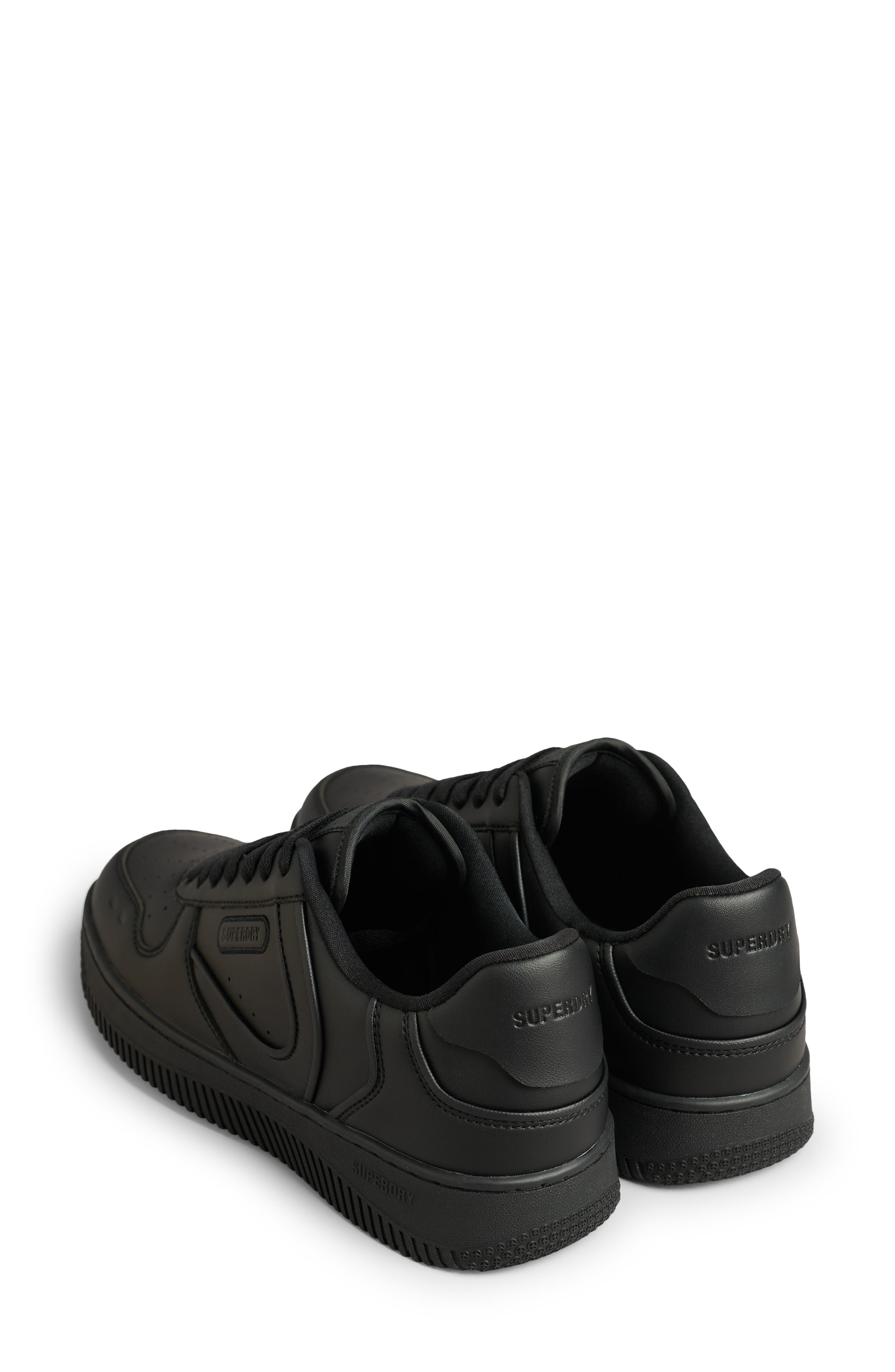 Superdry Faux Leather Basketball Shoe, Alternate, color, 