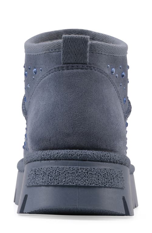 White Mountain Footwear Tomas Faux Fur Bootie In Blue