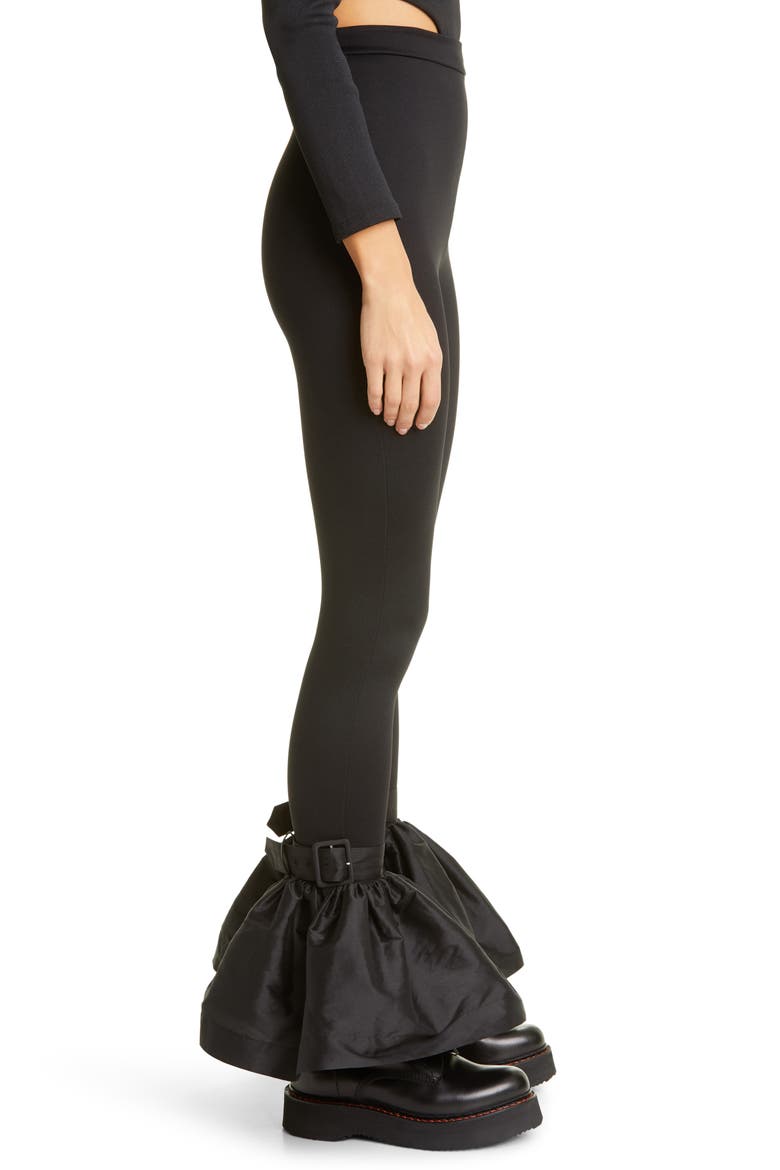 Bell Bottom Leggings, Alternate, color, BLACK