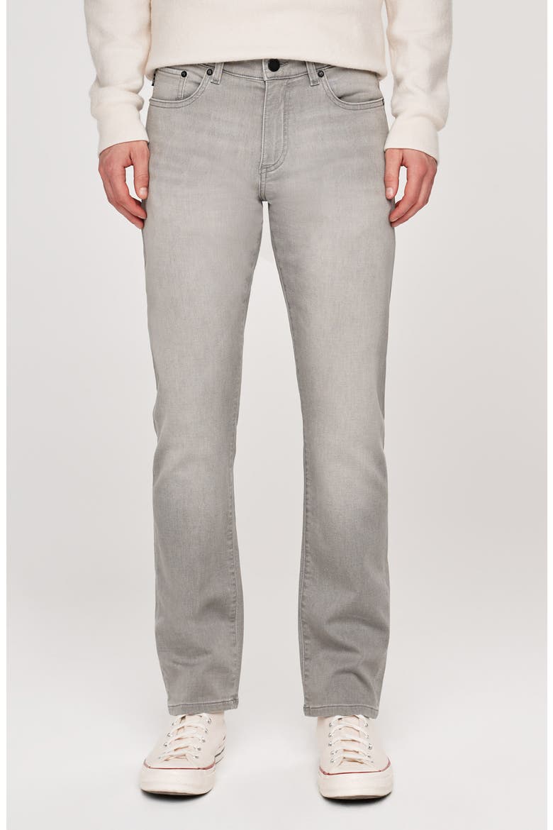 Russell DL Ultimate Knit Slim Straight Jeans, Main, color, WASHED GREY KNIT