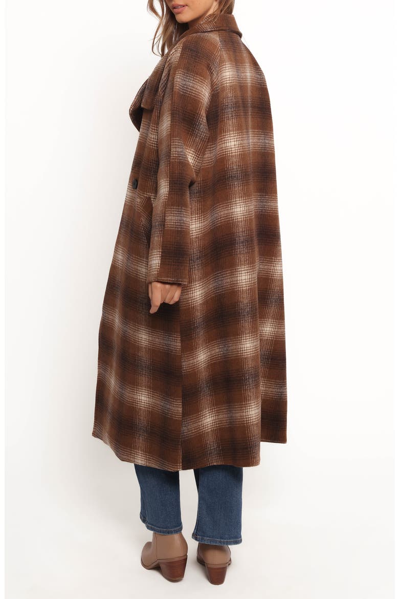 Maya Plaid Coat, Alternate, color, BROWN CHECK