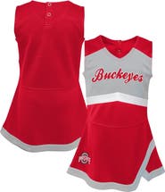 Outerstuff Girls Youth Scarlet Ohio State Buckeyes Cheer Captain Jumper Dress