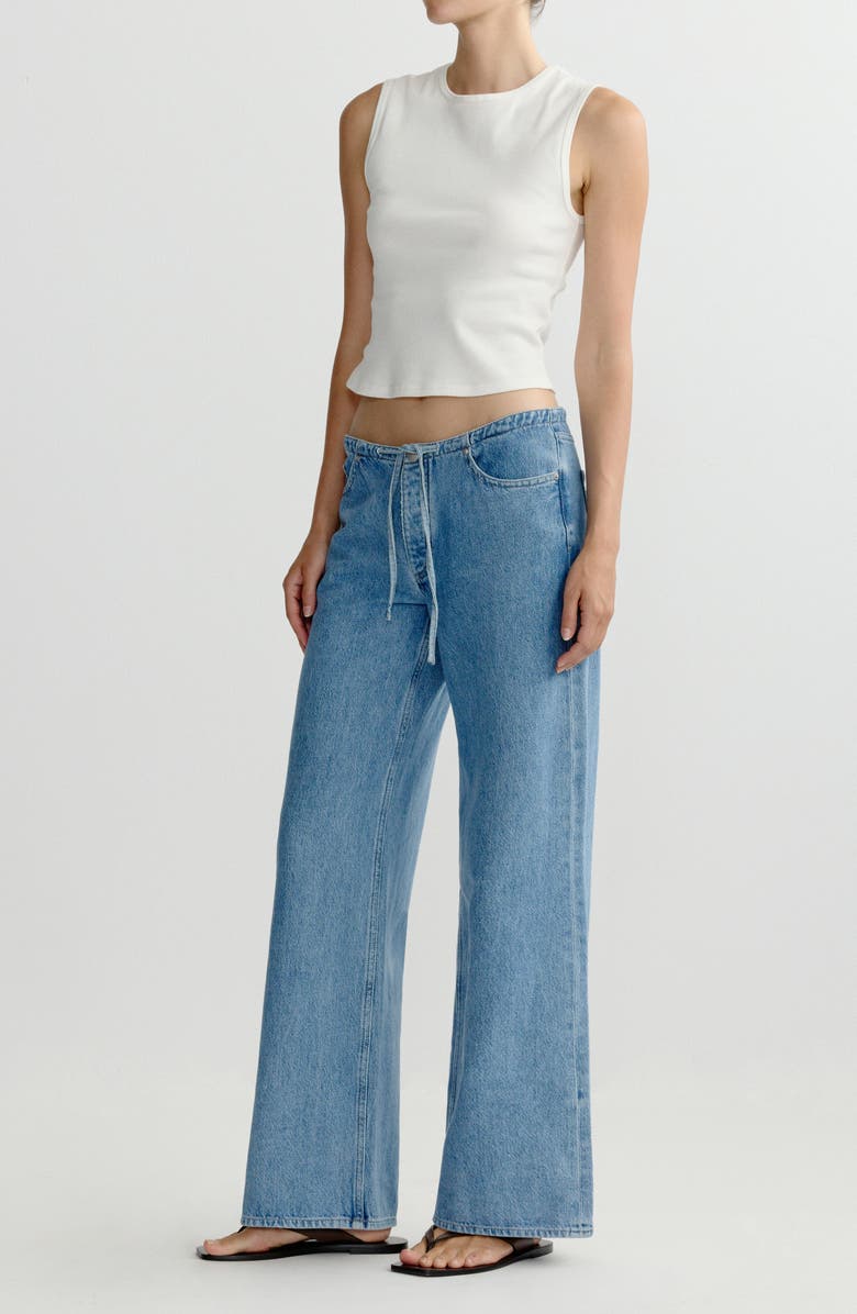 DL1961 Sienna Drawstring Low Rise Relaxed Wide Leg Jeans, Alternate, color, River Aura