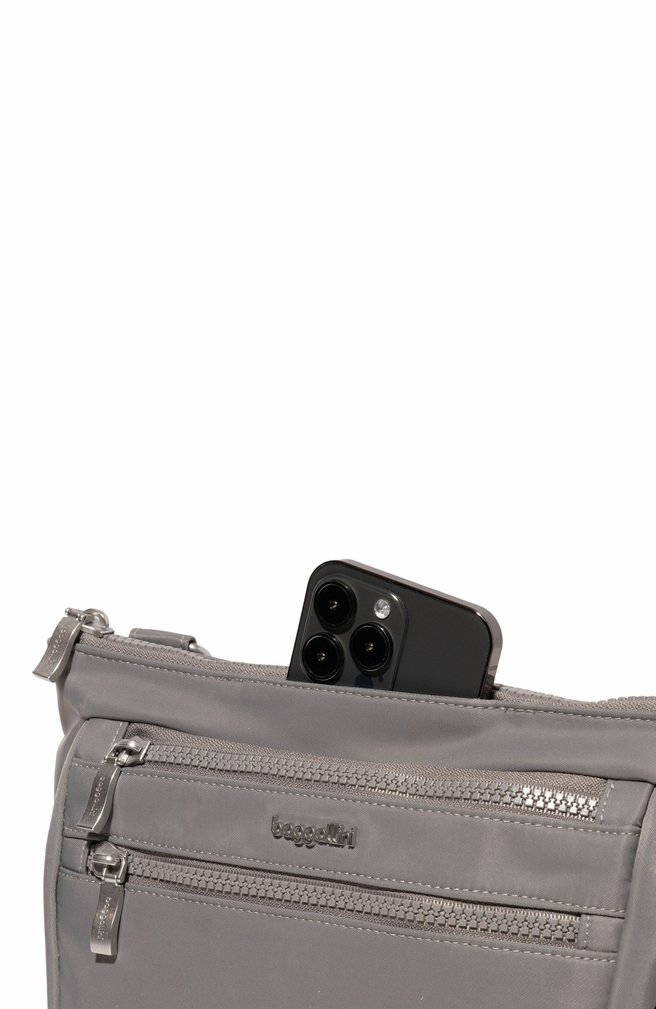 BAGGALLINI Pocket Belt Bag Convertible Crossbody Waist Pack, Alternate, color, Steel Grey Twill