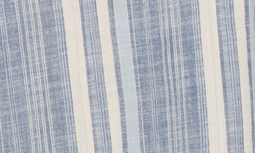 Lucky Brand Plaid Snap-up Western Work Shirt In Blue Stripe
