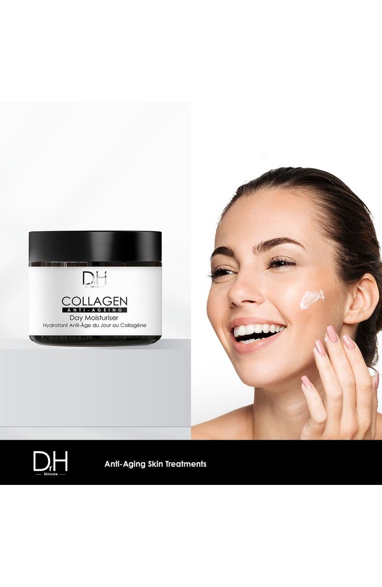 Dr H Collagen Anti-Ageing Day Moisturiser 60ml x 2 Duo Set, Alternate, color, White