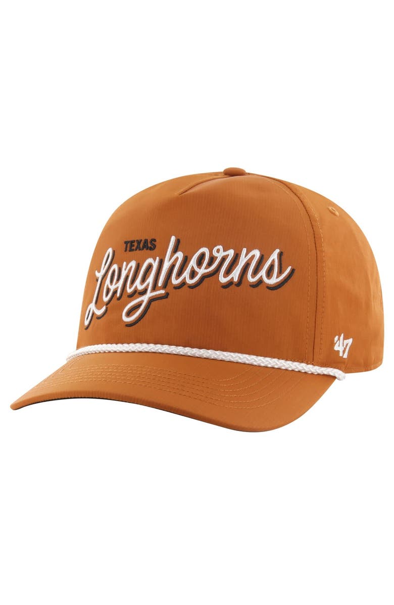 '47 Men's '47 Texas Orange Texas Longhorns Fairway Hitch Adjustable Hat, Main, color,