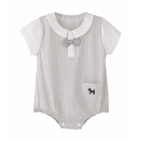 Check Bow Romper
