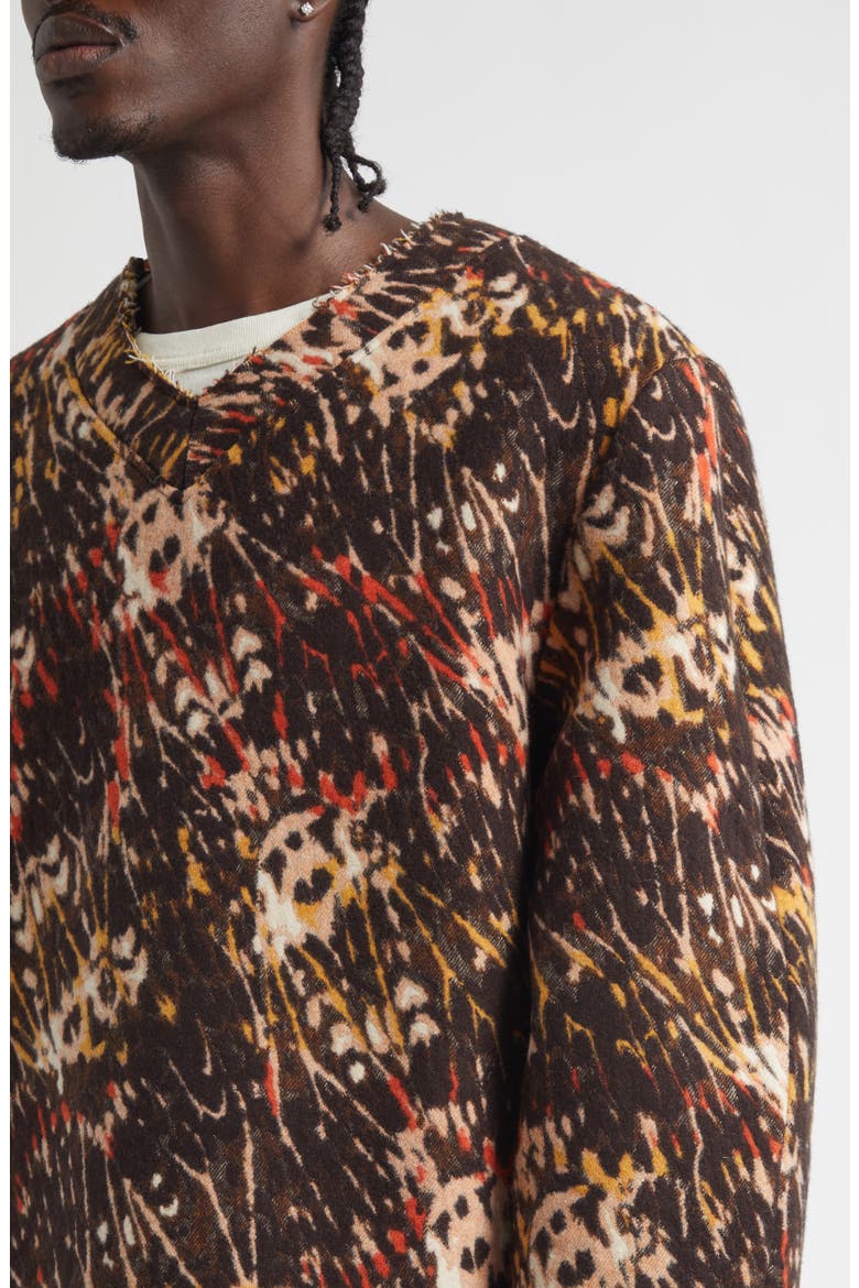 Agustin Wool Blend Sweater, Alternate, color, BEDOUIN MELANGE