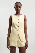 Karen Millen Round Neck Button Waistcoat