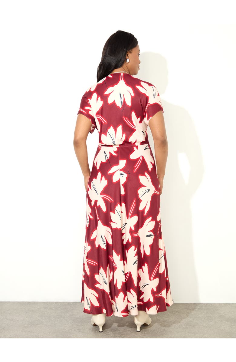 Live Unlimited Floral V Neck Maxi Dress, Alternate, color,
