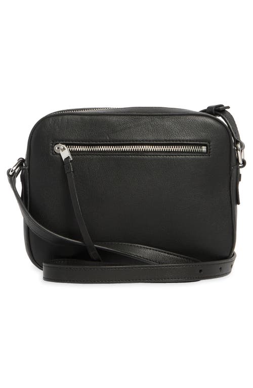 Shop Allsaints Captain Leather Square Crossbody Bag In Black