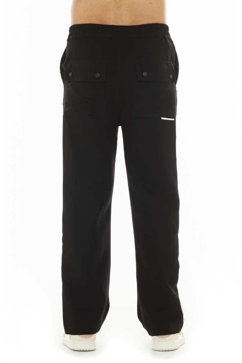 Baggy Cotton Track Pants, Alternate, color, BLACK