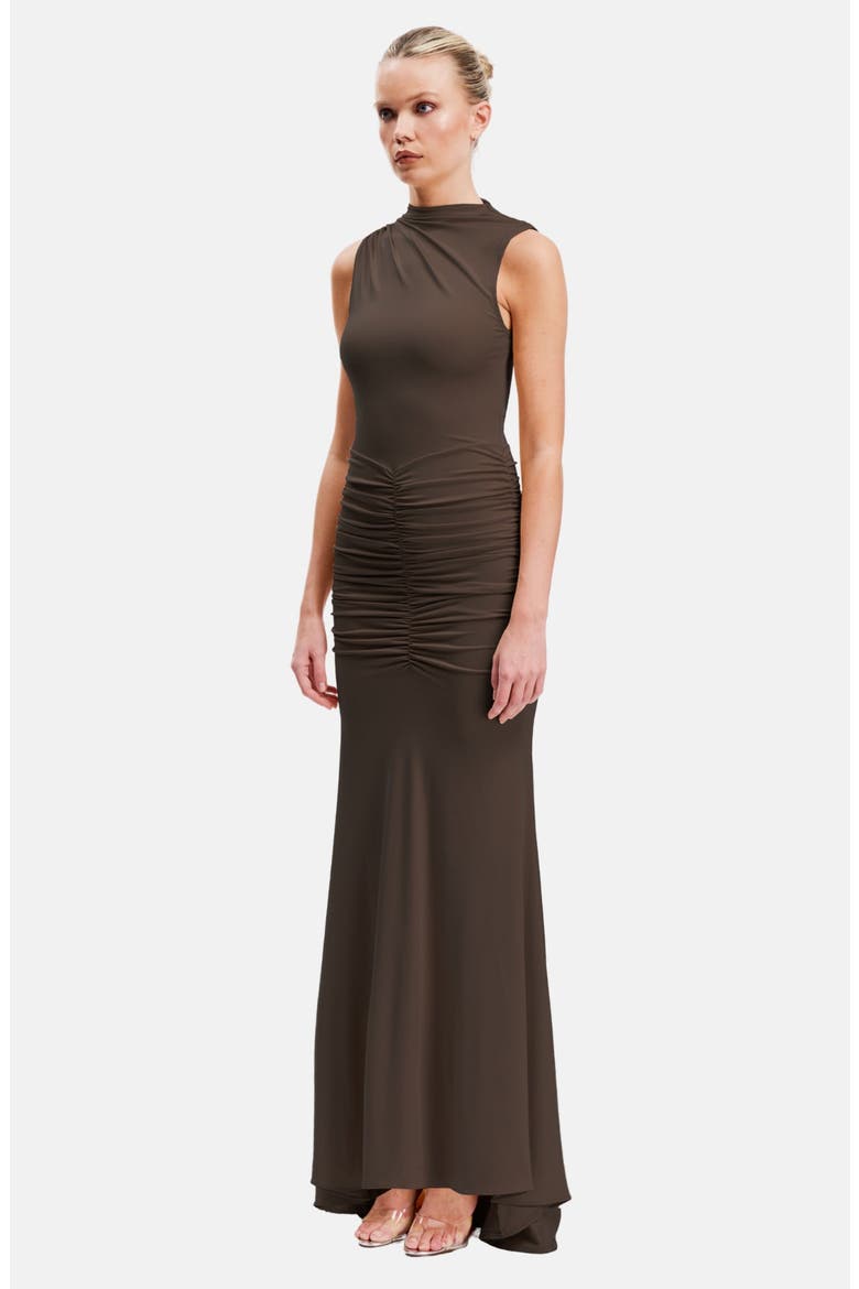Elina Dress, Alternate, color, Chocolate Brown