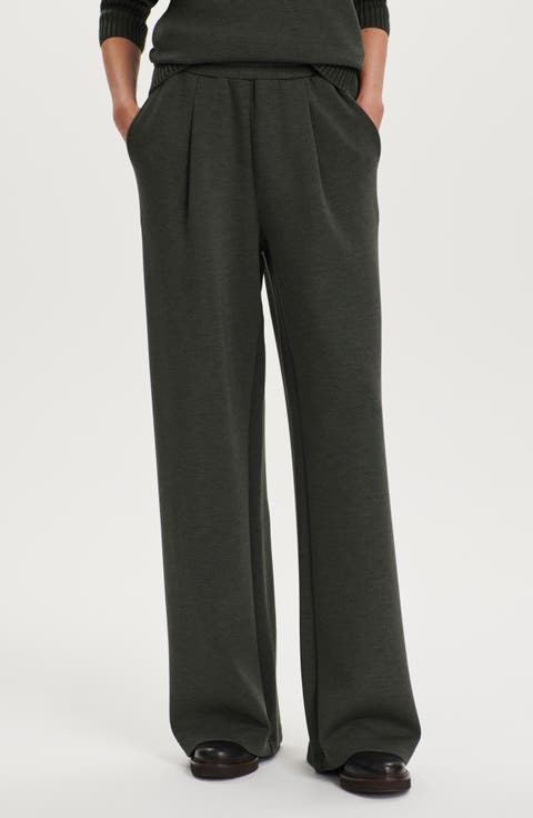 Pleated Wide Leg Pants