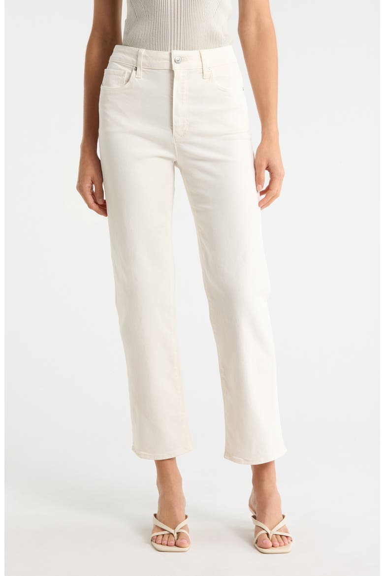 Stevie High Waist Ankle Straight Leg Jeans, Main, color, CREAM CLOUD