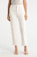 PAIGE Stevie High Waist Ankle Straight Leg Jeans