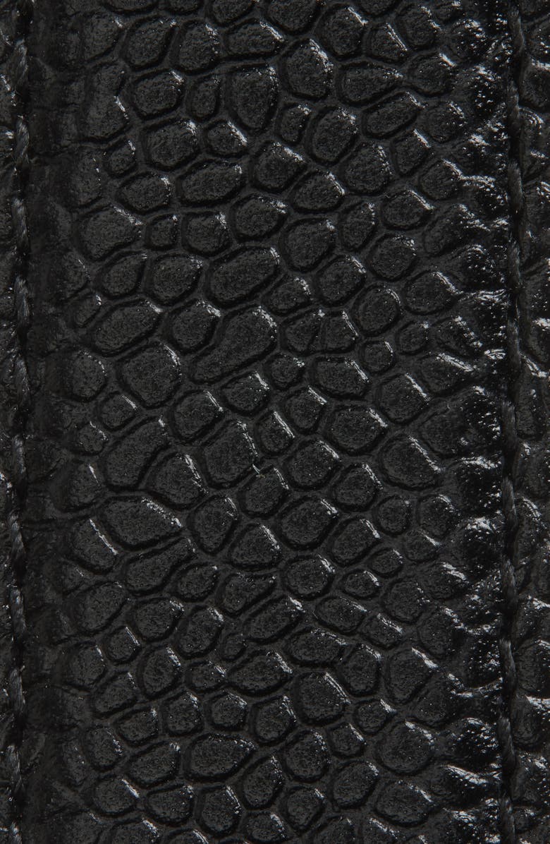 Thom Browne Round Buckle Leather Belt, Alternate, color, Black