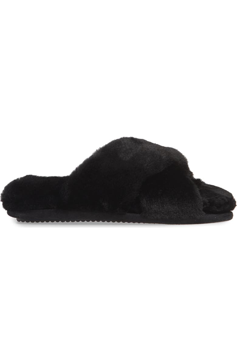 BP. Sophie Criss Cross Plush Bedroom Slipper, Alternate, color,