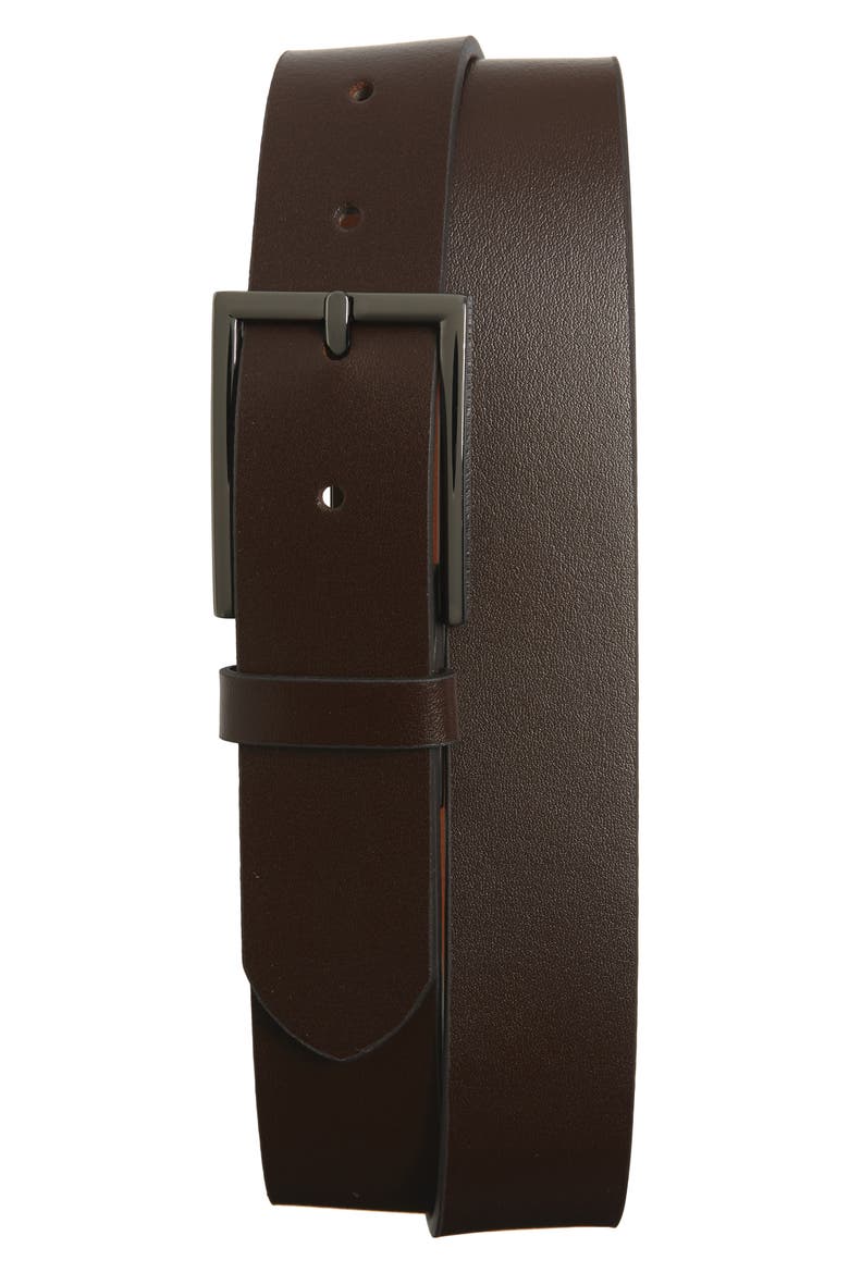 Victor Leather Belt, Main, color, BROWN