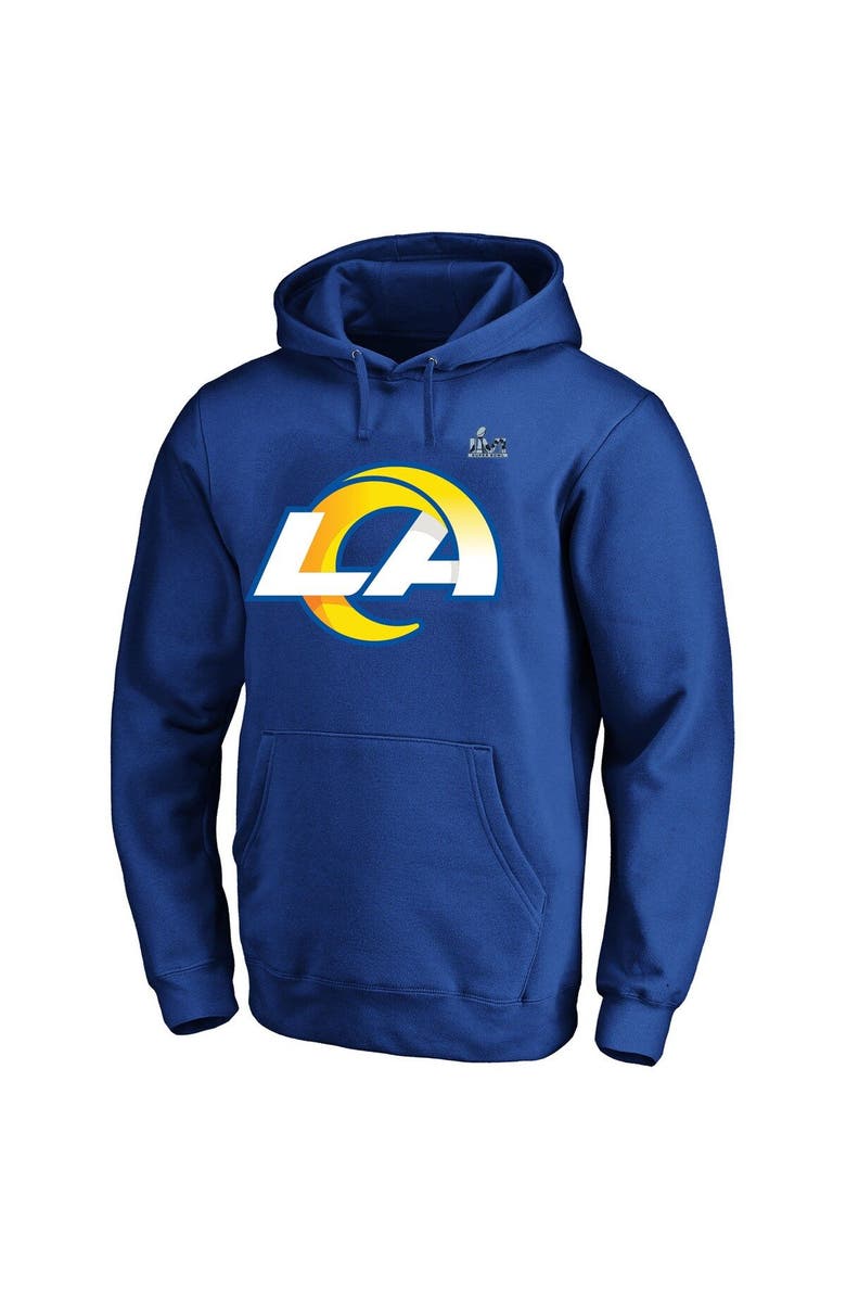 FANATICS Men's Fanatics Branded Matthew Stafford Royal Los Angeles Rams Super Bowl LVI Big & Tall Name & Number Pullover Hoodie, Alternate, color, 