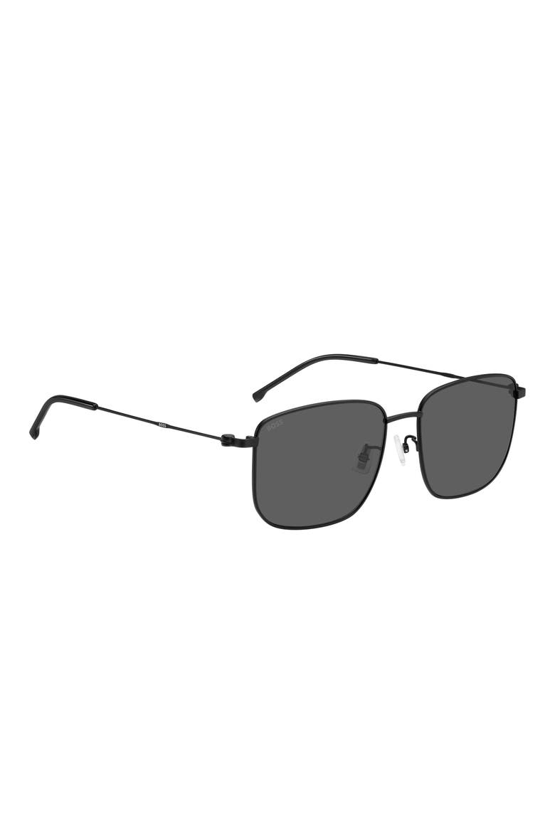 1619/F/S 58mm Rectangle Sunglasses, Alternate, color, MATTE BLACK