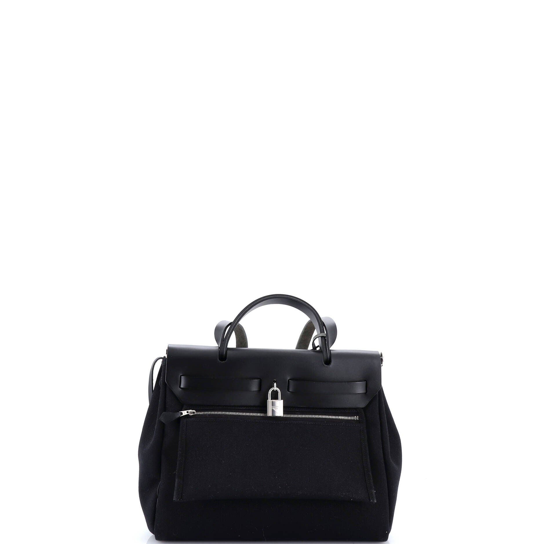 Pre-Owned Hermes Herbag Zip Leather and Toile 31, Alternate, color, 