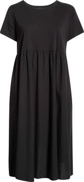 Eileen Fisher Mixed Media Organic Cotton Midi Dress