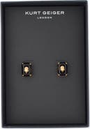 Kurt Geiger London Emerald Cut Crystal Eagle's Head Stud Earrings