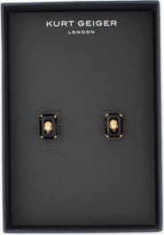 Kurt Geiger London Emerald Cut Crystal Eagle's Head Stud Earrings