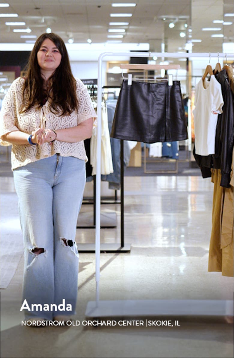 Slit Faux Leather Skort, sales video thumbnail