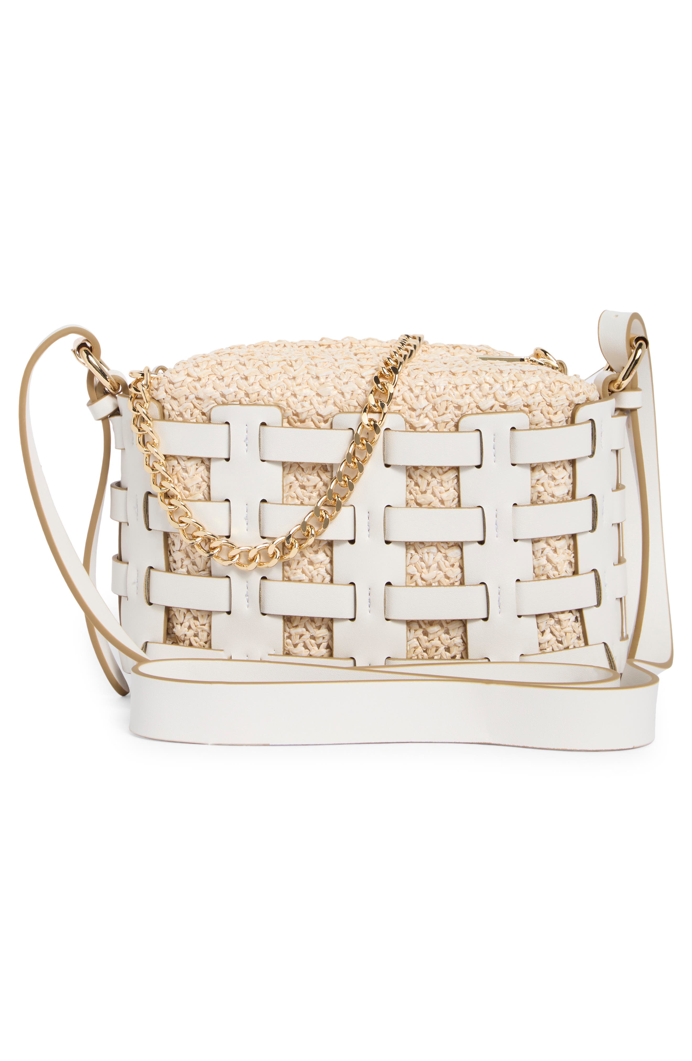 Dolce Vita Cassis Faux Leather Crossbody Bag, Alternate, color, White